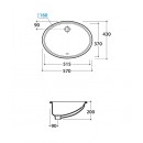 Мивка за Вграждане Под Плот 57х43см. VANITY BASINS